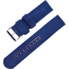 Ezgi Elektronik Kumaş Perlon Koyu Lacivert 24MM Spor Saat Kordonu Kayışı Nato Zul