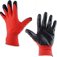 Mafel Eli Nitril 007 Iş Eldiveni No:10 Xl 12 Adet Kırmızı-Siyah