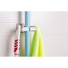 Slaythouse Çok Fonksiyonlu Banyo Ve Mutfak Düzenleyici 3'Lü Mop, Fırça Ve Bez Askı Aparatı