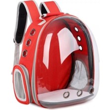 Nunbell Şeffaf Astronot Çanta - Kırmızı