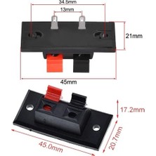 Roba 2li Hoparlör Terminal Soketi Panel Montaj Tip Yaylı Speaker Ses Kablo Bağlantı Birleştirme Konnektör
