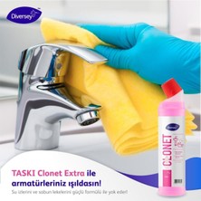 Diversey Yeni Taskı Clonet Extra - Banyo Temizleyici ve Kireç Çözücü 750ML 6 Lı