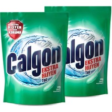 Calgon Ekstra Hijyen Çamaşır Makinesi Kireç Önleyici ve Temizleyici Antibakteriyel Toz 2X500 gr