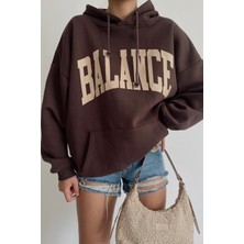 Kadın Kahverengi Balance Sweatshirt