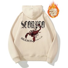 Kadın Bej Scorpion Kapüşonlu Sweatshirt