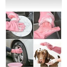 Vi Caro Silikon Lüx 2 Adet Sağ Sol Bulaşık Eldiveni Yıkama Eldiveni