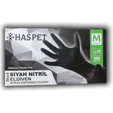 Has-pet Haspet Nitril Siyah Eldiven [m] Beden 100'lü