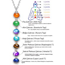 Tesbih Atölyesi Sertifikalı Doğal Akik Aventurin Kuvars Firuze Kaplan Gözü Ametist Lapis Meditasyon 7 Çakra Kolye