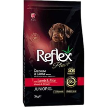 Reflex Junior Kuzu Etli Büyük Irk Yavru Köpek Maması 3kg