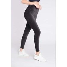 Oroverde Kadın Kadife Fitilli Antrasit Tayt