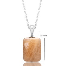 Tesbih Atölyesi Sertifikalı Gerçek Güneş Taşı Kolye -