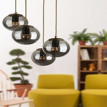 Begüsa Alegro 4.lü Avize Eskitme Füme Cam