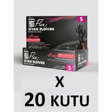 Reflex Glove Pudrasız Siyah S Beden 20 Kutu ( 1 Koli )