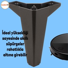 Badem10 Sedir Lüks Mobilya Kanepe Sehpa Tv Ünitesi Koltuk Ayağı 15 cm Siyah Baza Ayak