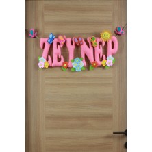 Renkli Hayallerim Zeynep Isimli Kız Bebek ve Hastane Odası Kapı Süsü