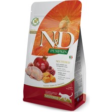 N&D  Pumpkin Tahılsız Bıldırcın Etli Balkabaklı ve Narlı Kısırlaştırılmış Kedi Maması 1.5 kg