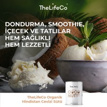 TheLifeCo Organik Hindistan Cevizi Sütü 400 ml (Laktozsuz, Glutensiz, Vegan)