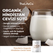 TheLifeCo Organik Hindistan Cevizi Sütü 400 ml (Laktozsuz, Glutensiz, Vegan)