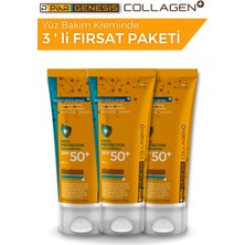 Piar Genesis Collagen Hyperpigmentation SPF50 Renkli & Kapatıcı Yüz Güneş Kremi 75 ml 3'lü Set