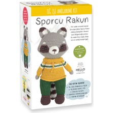 Hello Sporcu Rakun Amigurumi Kiti SCF14