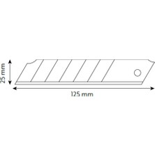 Vıp-Tec 25MM Profesyonel Maket Bıçağı Yedeği Yerli Üretim