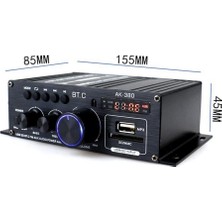 AK380 400W + 400W Ses Güç Amplifikatörü Otomobil Tiyatrosu Için 2 Kanal Pa Sistemi AK380 800W