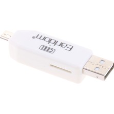 Flameer Android Beyaz Için Mikro USB Erkek - USB Kadın Adaptörü Otg Dönüştürücü Konektörü