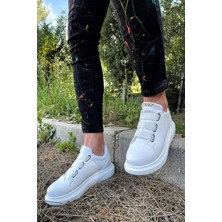 Rainon Store Beyaz Lastikli Rahat Tabanlı Erkek Sneaker