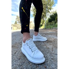 Rainon Store Beyaz Lastikli Rahat Tabanlı Erkek Sneaker