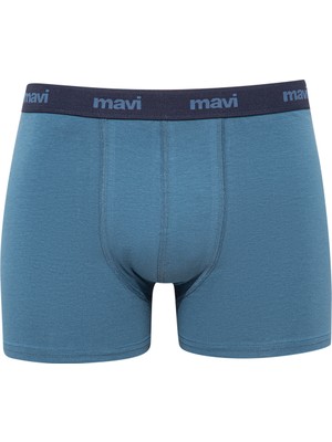 Mavi Erkek 3lü Mavi Boxer Seti 0910615-83077