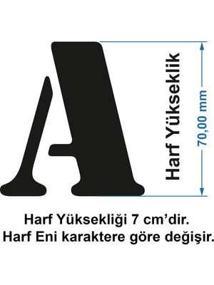 Ada Sanatsal Stencil Harf Boyama Şablonu 7 cm Yükseklik, 30 Karakter X002