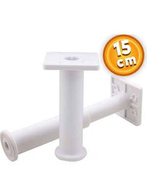 Mobilya Kanepe Sehpa Tv Ünitesi Koltuk Ayarlanabilir Destek Ayağı 15 cm Beyaz Ayak