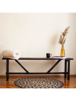 Vogel Home Design Bank Bench Ahşap Rustik Stil Eskitme Bench Bank