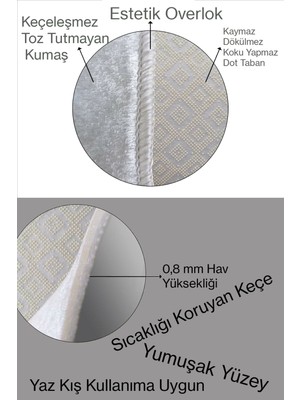 Dekomis Banyo Halısı Ikili Klozet Takımı DOT-TK-HP-728