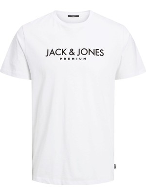 Jack & Jones Jprblajake Brandıng Ss Tee Crew Neck Beyaz Erkek T-Shirt 12227649-White