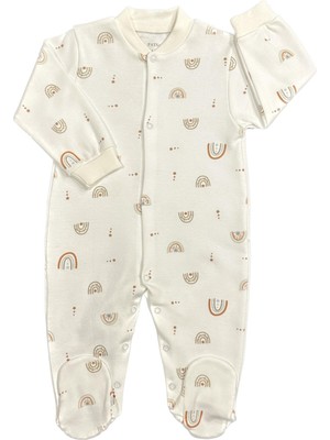 Renkli Puset Unisex Bebek Penye Tulum Gökkuşağı