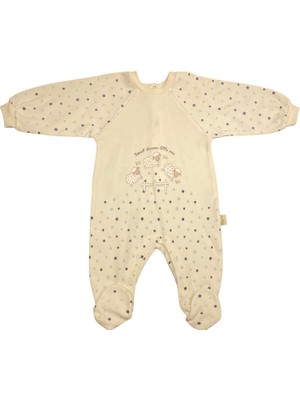 Renkli Puset Unisex Bebek Penye Tulum Puanlı Kuzu