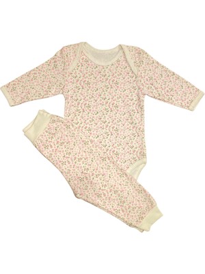 Renkli Puset 2'li Penye Bebek Takım Çiçekler