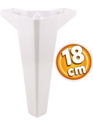 Badem10 Sedir Lüks Mobilya Kanepe Sehpa Tv Ünitesi Konsol Koltuk Ayağı 18 cm Beyaz  Ayakları