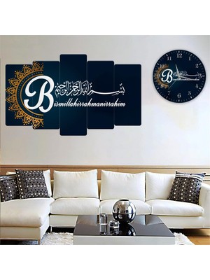 Dekorvia Besmele Mdf Tablo ve Saat