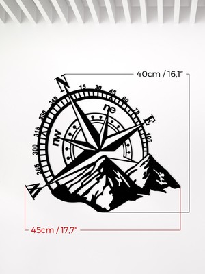 Metalium Concept Pusula Dağ Temalı Off Road Metal Tablo 45X40CM