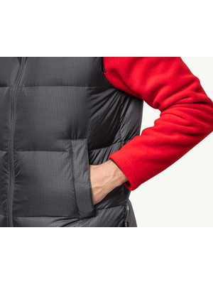 Jack Wolfskin Dna Tundra Down Vest Erkek Outdoor Yeleği 1207181-6350 Gri