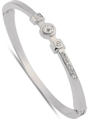 Bers Aksesuar Kadın Ortası Büyük Taşlı Kelepçe Bileklik