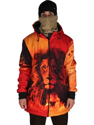Snowsea SS7933 Sarı Kırmızı Aslan Snowboard Montu