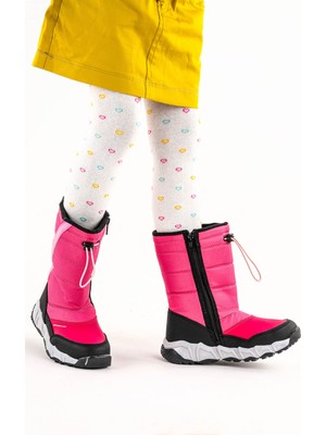 Kiko Kids Molina Suya Dayanıklı Fermuarlı Kız/erkek Çocuk Kar Bot Ayakkabı Fuşya