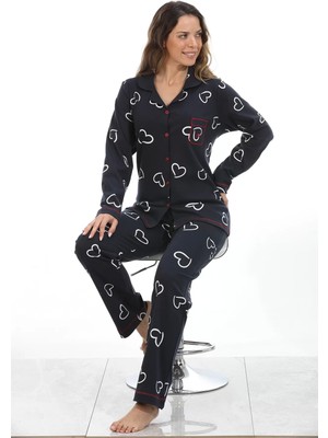 Etoile Pamuklu Kadın Pijama Takımı 98248 Siyah