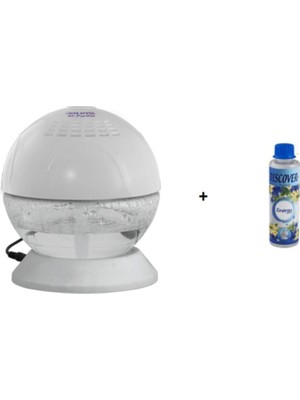 Discover Sihirli Küre Geniş Alan Kokulandırma Makinesi Işıklı Beyaz + 1 Adet Energy Solüsyonu