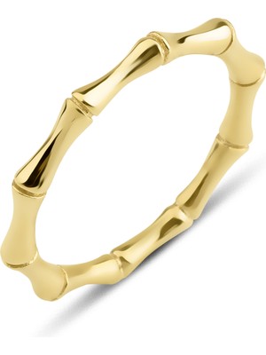 Kairos Jewelry 14 Ayar Altın Bambu Yüzük ALM0030-14GR