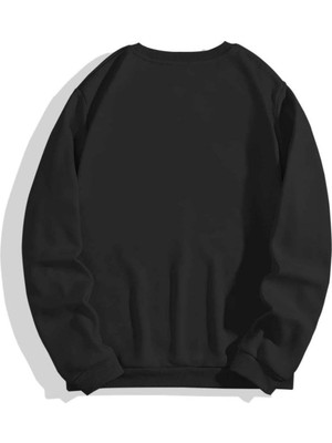 Kadın Siyah Los Angeles Bisiklet Yaka Sweatshirt