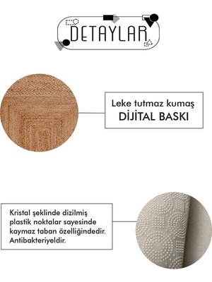 Decomia Home Dijital Kaymaz Yıkanabilir Etnik Salon Halısı Mutfak Halısı Koridor Halısı Halı-Yolluk D4100